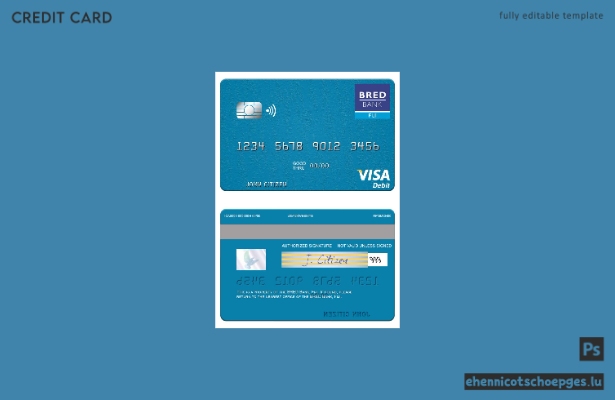 Fiji BRED Bank Visa Debitkarte – Beispielvorschau